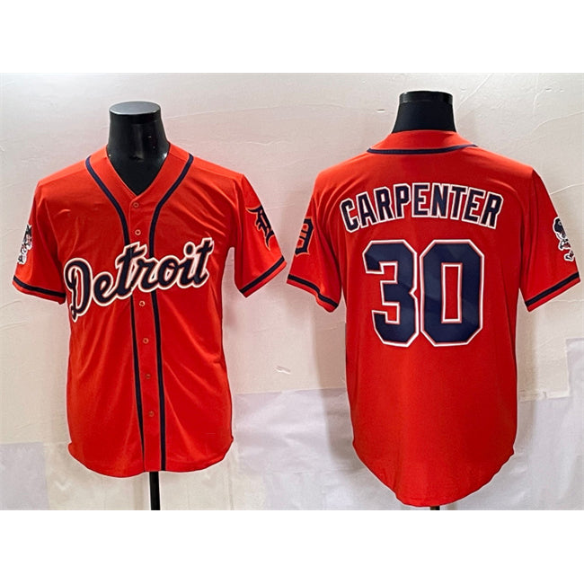 Detroit Tigers #30 Kerry Carpenter Orange MIKSHPS With Patch Vapor Premier Limited Stitched Jersey