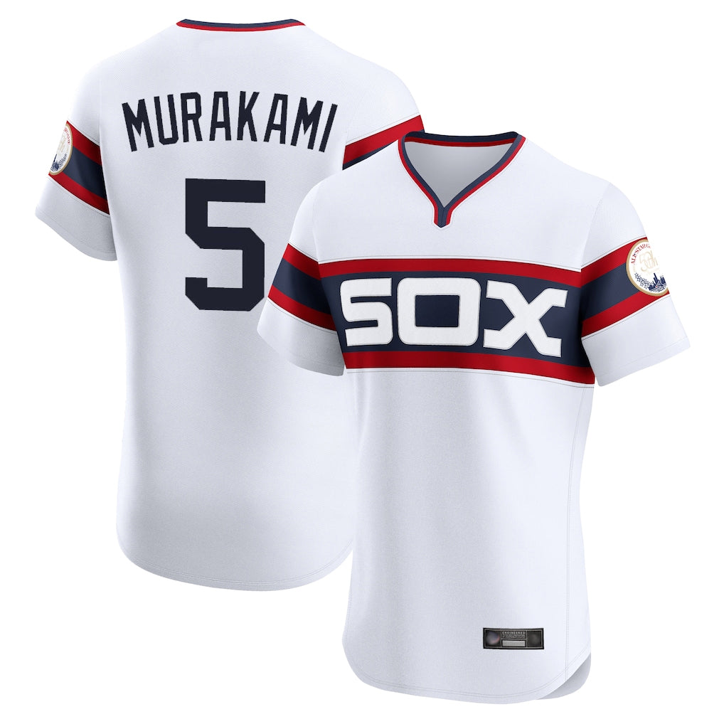 Chicago White Sox #5 Munetaka Murakami Player White MIKSHPS T-shirt Limited Elite Home Stitched Jerseys