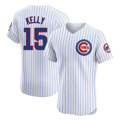 Chicago Cubs #15 Carson Kelly Player White MIKSHPS Limited Elite Home Game Stitched Jerseys