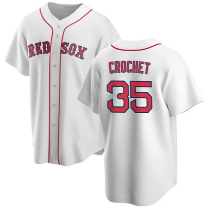Boston Red Sox #35 Garrett Crochet White MIKSHPS 2024 Cool Base Stitched Jersey