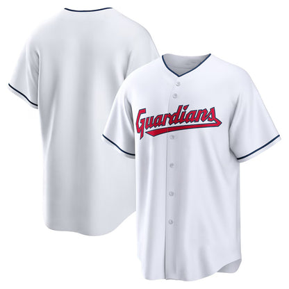 Cleveland Guardians White MIKSHPS Home Blank Replica Jersey