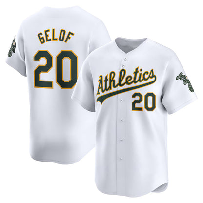 Oakland Athletics #20 Zack Gelof White MIKSHPS Home Limited Player Jersey
