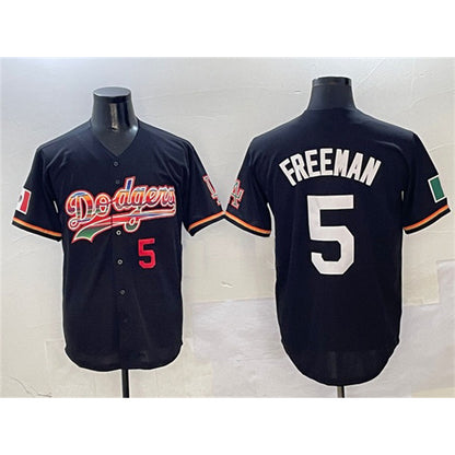 Los Angeles Dodgers #5 Freddie Freeman Black MIKSHPS Mexico Limited Stitched Jersey