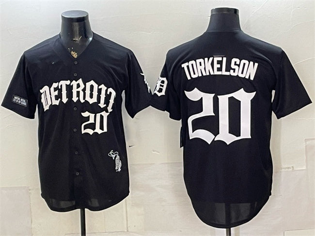 Detroit Tigers #20 Spencer Torkelson 2026 Black MIKSHPS 'Motor Gothic Edition' Vapor Premier Limited Stitched Jersey