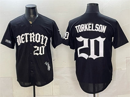 Detroit Tigers #20 Spencer Torkelson 2026 Black MIKSHPS 'Motor Gothic Edition' Vapor Premier Limited Stitched Jersey