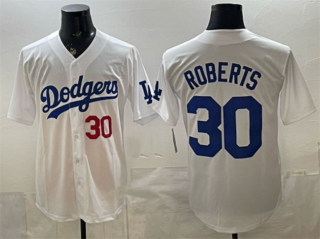 Los Angeles Dodgers #30 Dave Roberts White MIKSHPS 2026 Home Limited Stitched Jersey