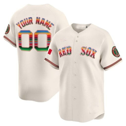 Custom Boston Red Sox Mexico Vapor Premier Limited Jersey ¨C Cream MIKSHPS