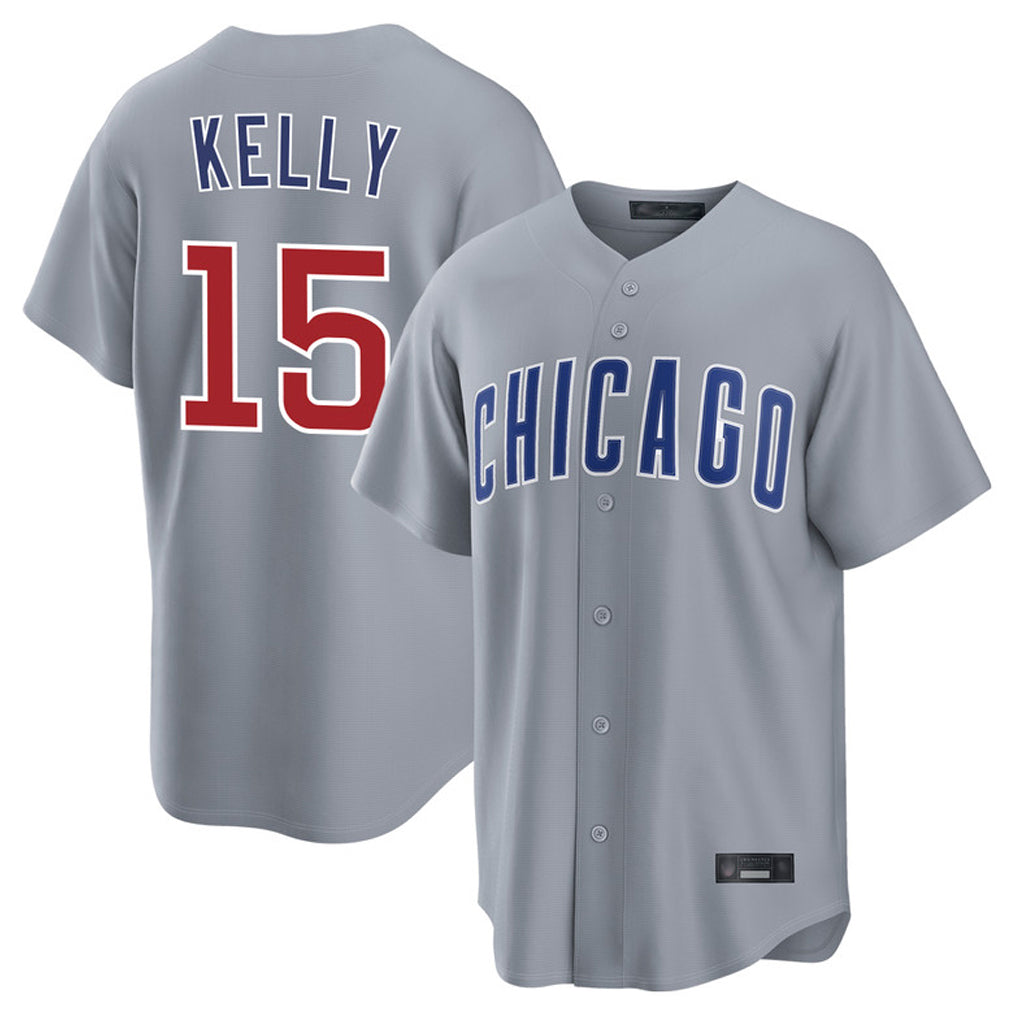Chicago Cubs #15 Carson Kelly Player Gray MIKSHPS Home Game Stitched Jerseys