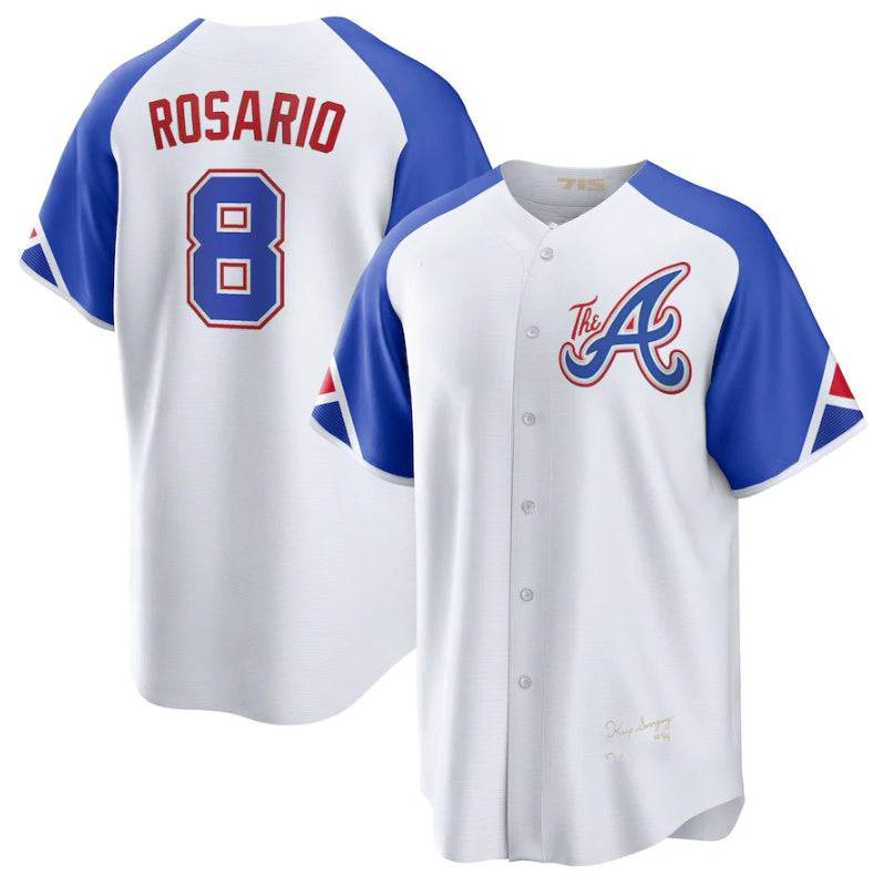 Atlanta Braves #8 Eddie Rosario White MIKSHPS 2023 City Connect Cool Base Stitched Jersey
