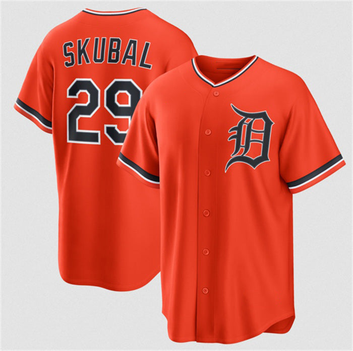 Detroit Tigers #29 Tarik Skubal Orange MIKSHPS Alternate Stitched Jersey