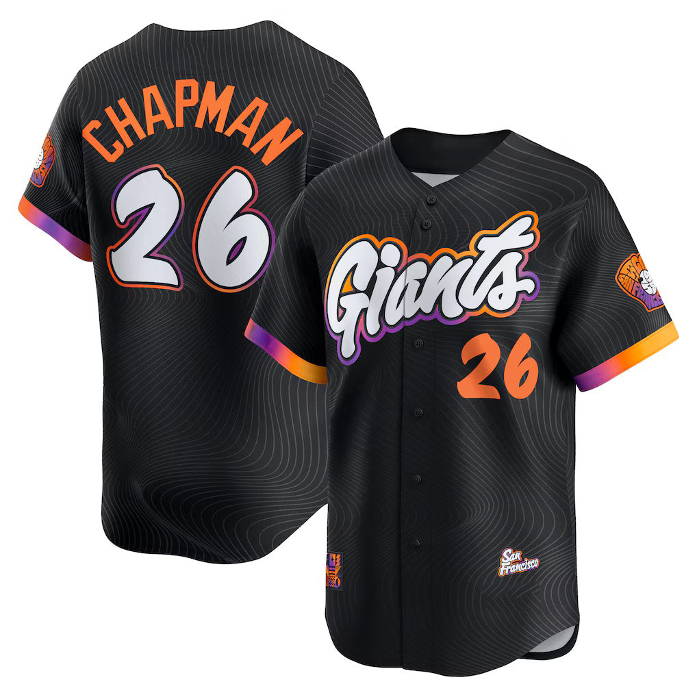 San Francisco Giants #26 Matt Chapman Black MIKSHPS Anthracite 2025 City Connect Limited Jersey