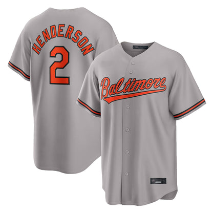 Baltimore Orioles #2 Gunnar Henderson Player Gray MIKSHPS Home Game Stitched Jerseys
