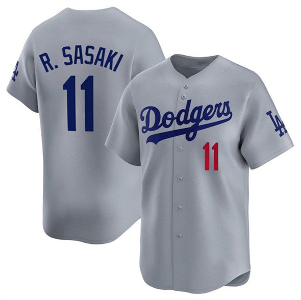Los Angeles Dodgers #11 Roki Sasaki Gray MIKSHPS 2025 Alternate Limited Stitched Jersey