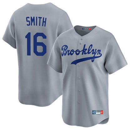 Los Angeles Dodgers #16 Will Smith Player Gray MIKSHPS Game Limited Home Stitched Jerseys