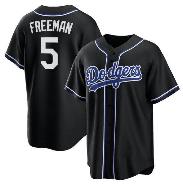 Los Angeles Dodgers #5 Freddie Freeman Black MIKSHPS Lights Out Limited Stitched Jersey
