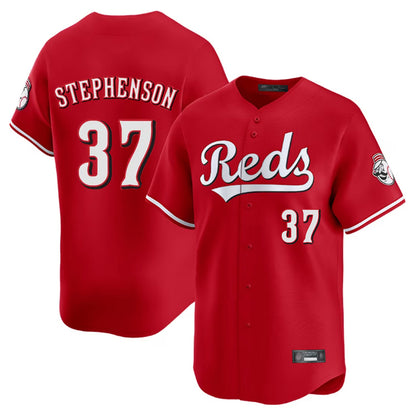 Cincinnati Reds #37 Tyler Stephenson Player Red MIKSHPS Home Limited Stitched Jerseys
