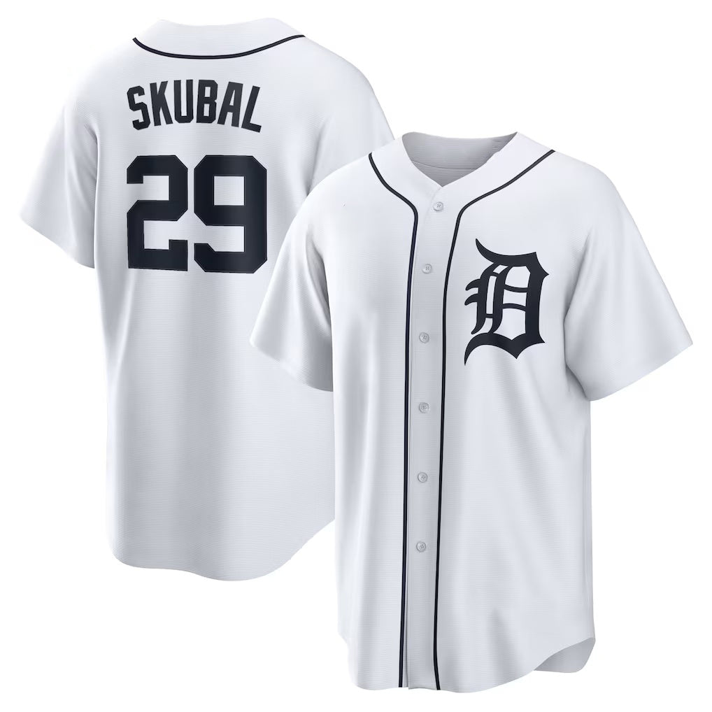 Detroit Tigers #29 Tarik Skubal MIKSHPS White Home Replica Jersey