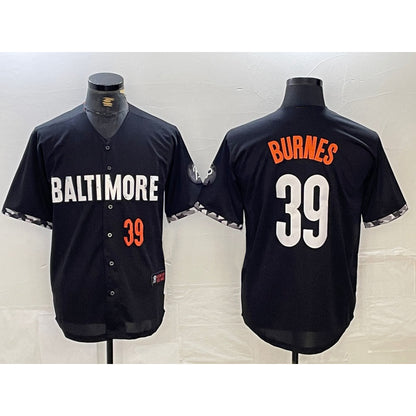 Baltimore Orioles #39 Corbin Burnes Number Black MIKSHPS 2023 City Connect Cool Base Stitched Jersey 2