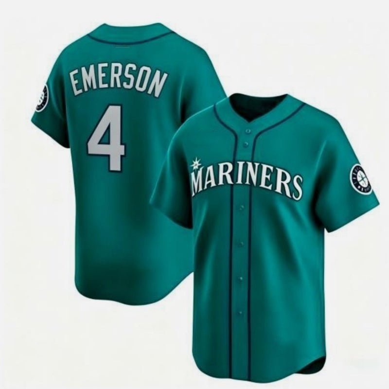 Seattle Mariners #4 Colt Emerson Aqua MIKSHPS Limited Stitched jersey