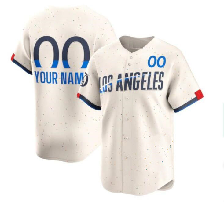 Custom Los Angeles Dodgers Active Player Cream MIKSHPS 2024 City Connect Limited Stitched Jersey