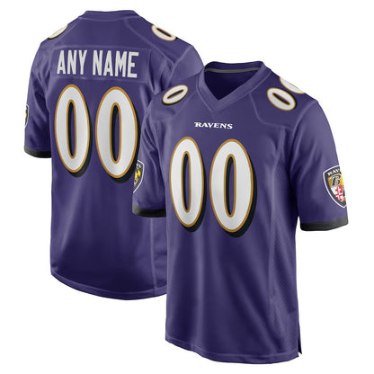 Custom B.Ravens Purple MIKSHPS Game Jersey