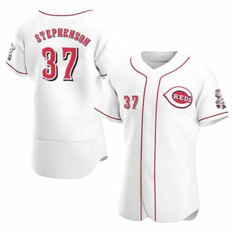 Cincinnati Reds #37 Tyler Stephenson White MIKSHPS Stitched Flex Base Jersey