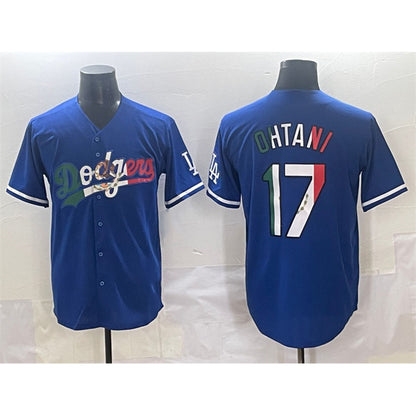 Los Angeles Dodgers #17 Shohei Ohtani Blue MIKSHPS Mexico Stitched Jersey