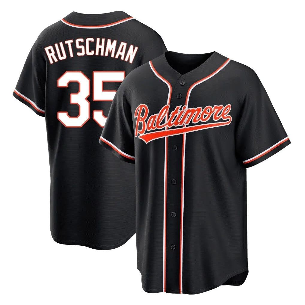 Baltimore Orioles #35 Adley Rutschman Player Black MIKSHPS Out Home Game Stitched Jerseys