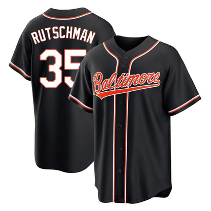 Baltimore Orioles #35 Adley Rutschman Player Black MIKSHPS Out Home Game Stitched Jerseys