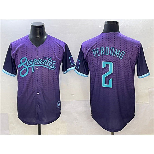Arizona Diamondbacks #2 Geraldo Perdomo Purple MIKSHPS 2025 City Connect Limited Stitched Jersey
