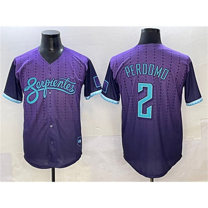 Arizona Diamondbacks #2 Geraldo Perdomo Purple MIKSHPS 2025 City Connect Limited Stitched Jersey