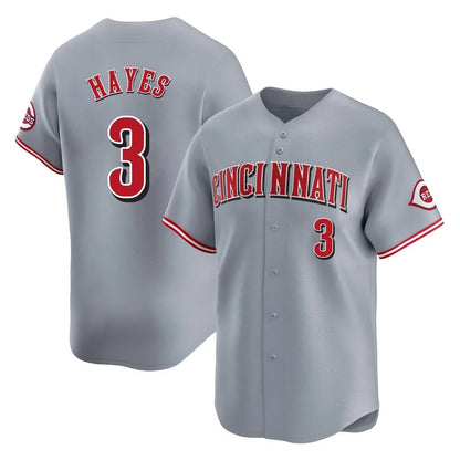Cincinnati Reds #3 Ke'Bryan Hayes Player Gray MIKSHPS Home Limited Stitched Jerseys