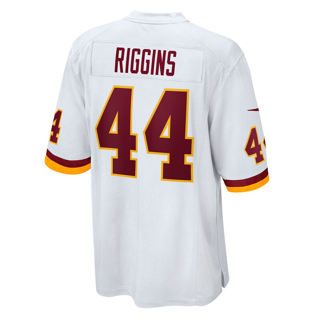 W.Football Team #44 John Riggins White MIKSHPS Retired Player Game Jersey