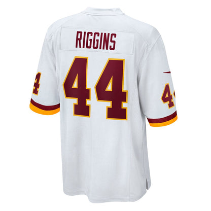 W.Football Team #44 John Riggins White MIKSHPS Retired Player Game Jersey