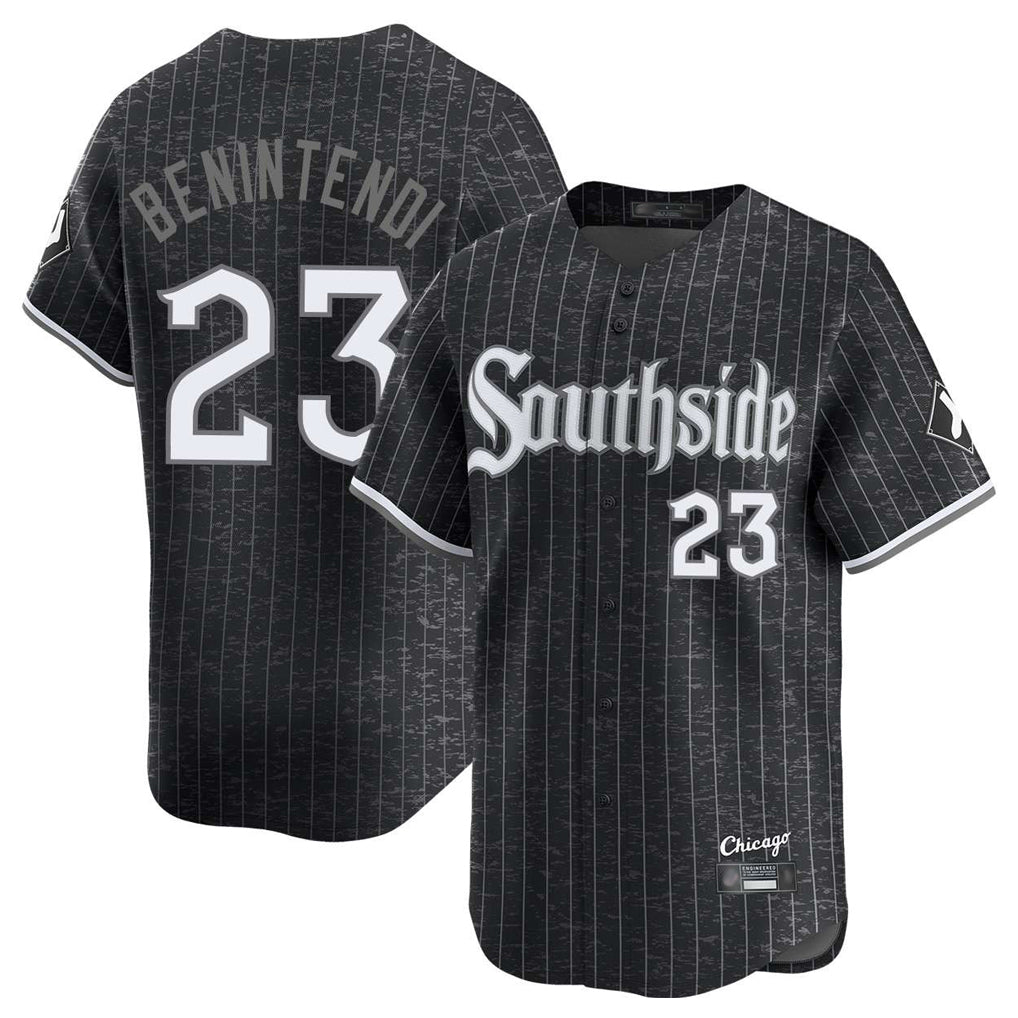 Chicago White Sox #23 Andrew Benintendi Player Black MIKSHPS City Connect Limited Home Stitched Jerseys