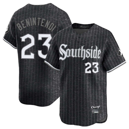 Chicago White Sox #23 Andrew Benintendi Player Black MIKSHPS City Connect Limited Home Stitched Jerseys