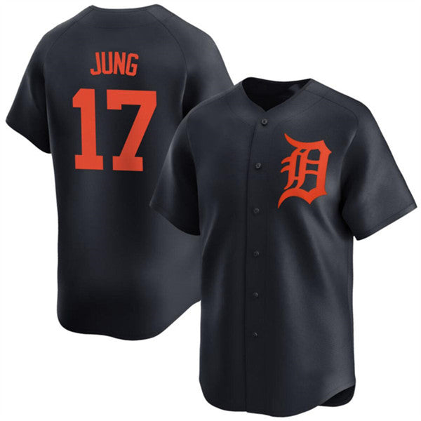Detroit Tigers #17 Jace Jung Black MIKSHPS 2024 Alternate Limited Stitched Jersey