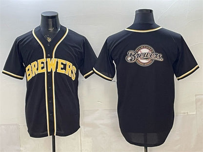 Milwaukee Brewers Team Big Logo 2026 Fashion Replica Black MIKSHPS Out Stitched Jersey