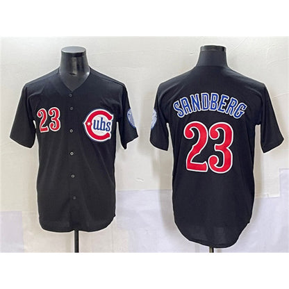 Chicago Cubs #23 Ryne Sandberg Black MIKSHPS Limited Stitched Jersey