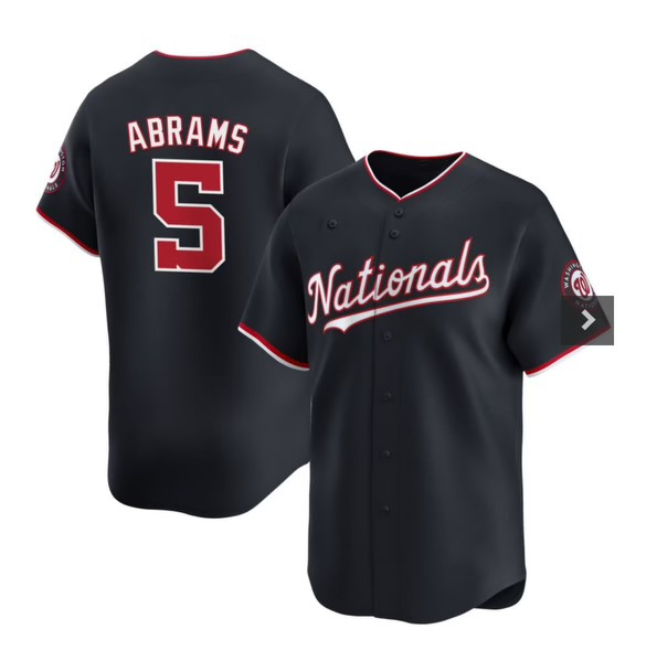 Washington Nationals #5 CJ Abrams Navy MIKSHPS 2024 Alternate Limited Stitched Jersey