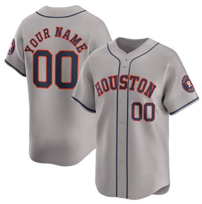 Custom Houston Astros Gray MIKSHPS 2024 Away Limited Stitched Jersey