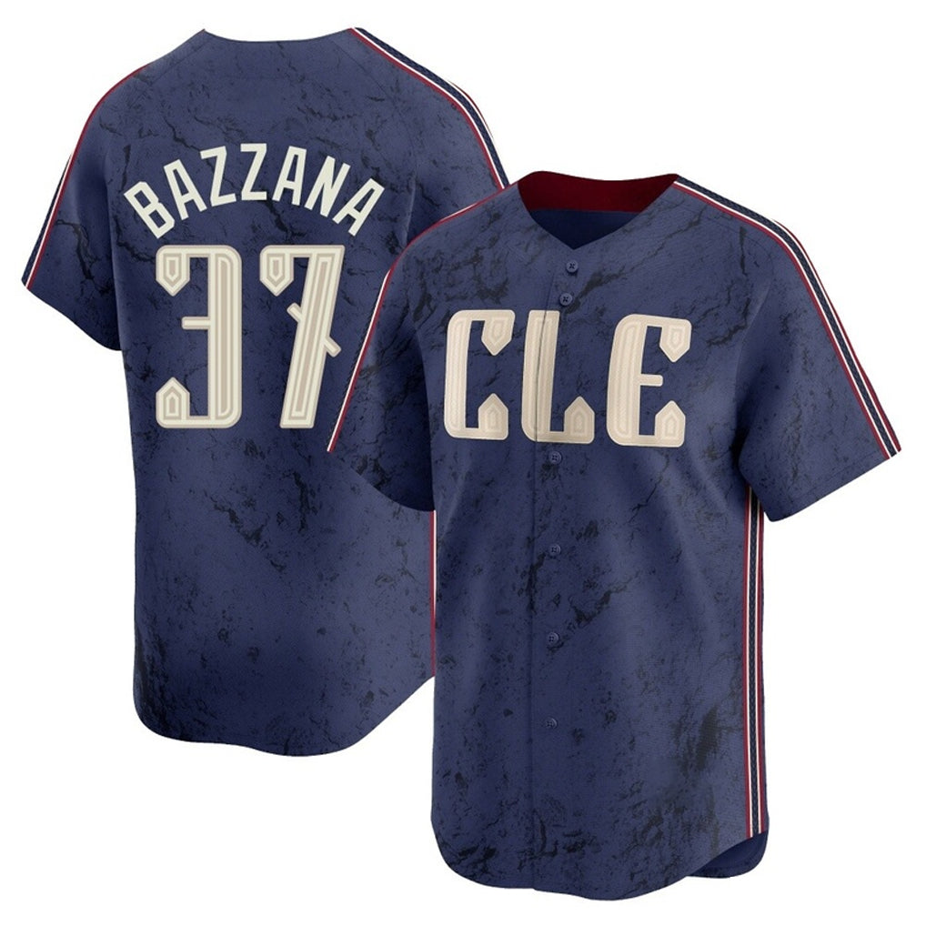 Cleveland Guardians #37 Travis Bazzana Player Navy MIKSHPS City Connect Limited Home Stitched Jerseys
