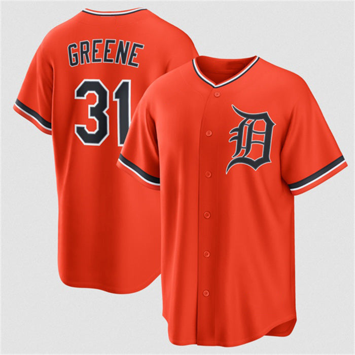 Detroit Tigers #31 Riley Greene Orange MIKSHPS Alternate Stitched Jersey