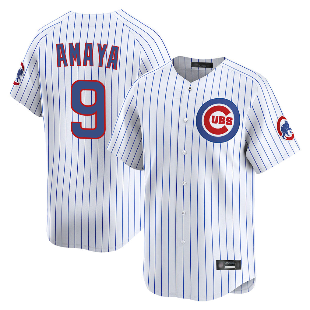 Chicago Cubs #9 Miguel Amaya Player White MIKSHPS Limited Home Game Stitched Jerseys