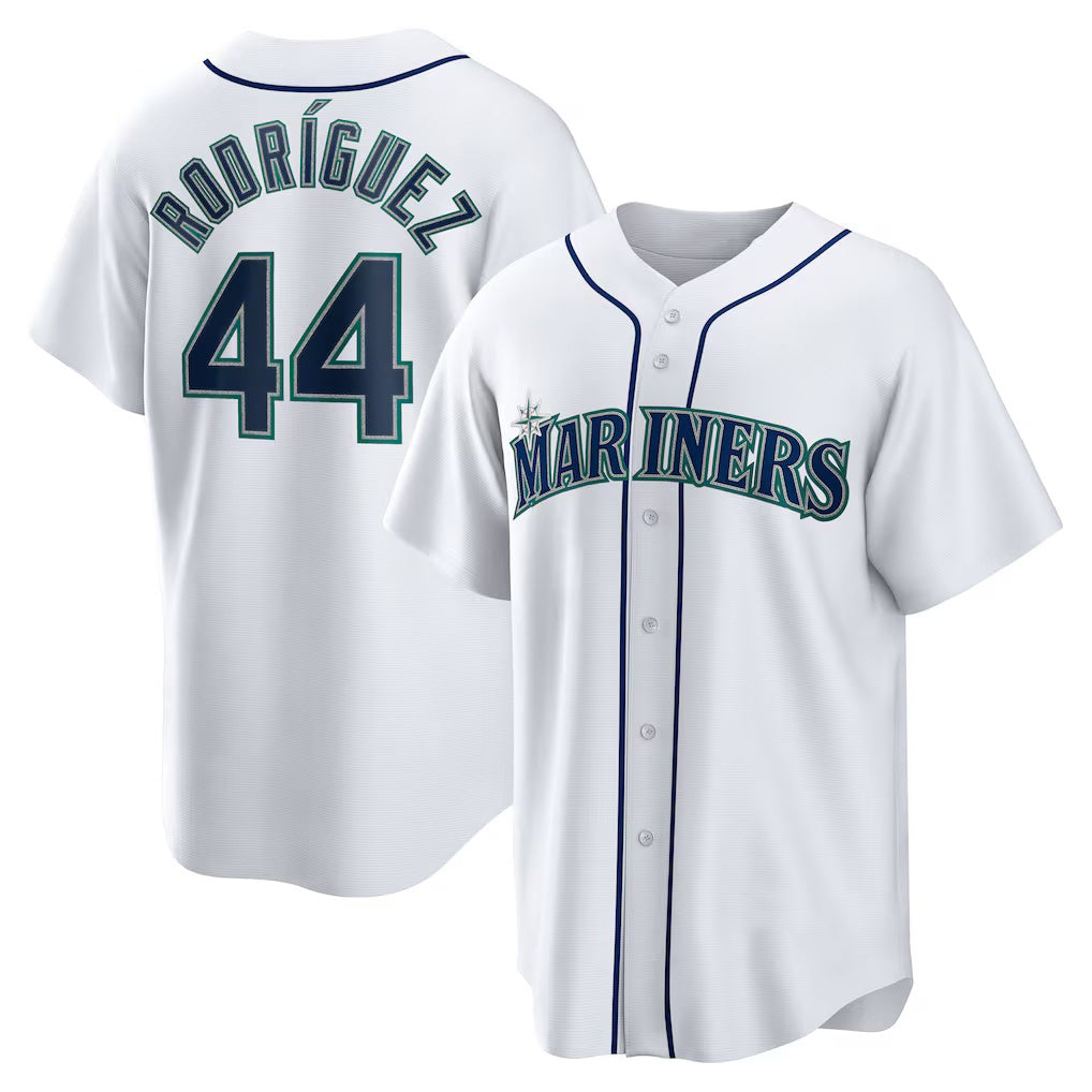 Seattle Mariners #44 Julio Rodriguez White MIKSHPS Home Replica Player Jersey