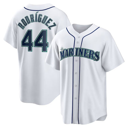 Seattle Mariners #44 Julio Rodriguez White MIKSHPS Home Replica Player Jersey