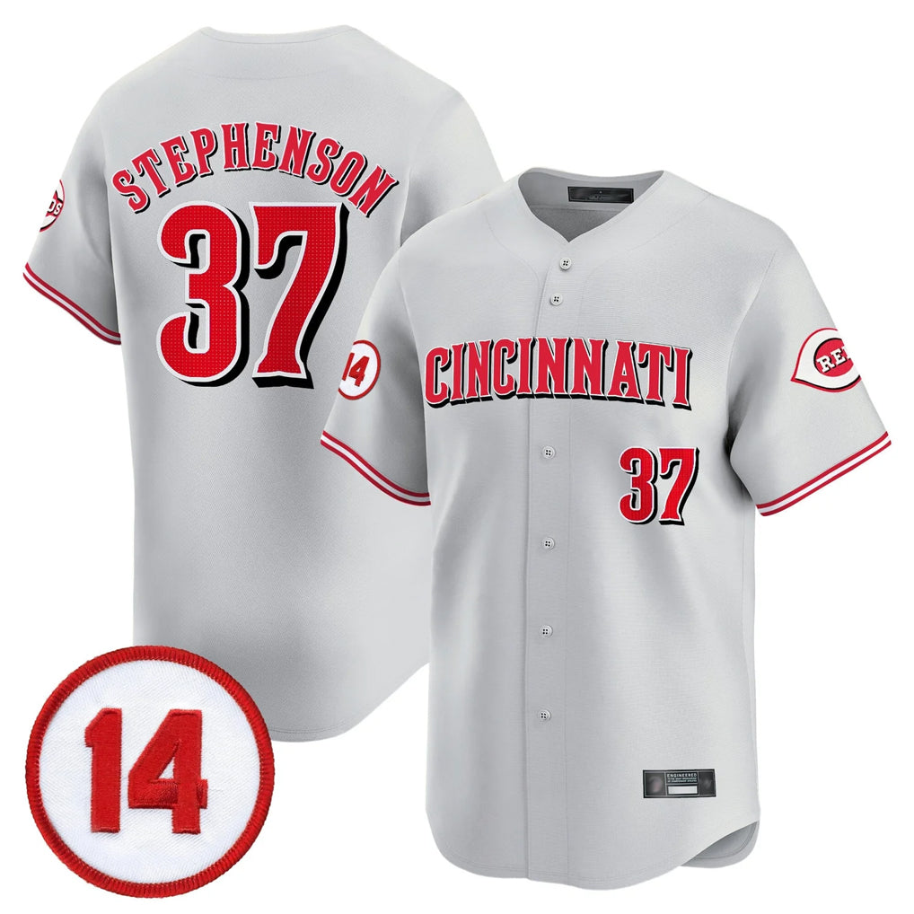 Cincinnati Reds #37 Tyler Stephenson Player Gray MIKSHPS Vapor Premier Limited Home Stitched Jerseys