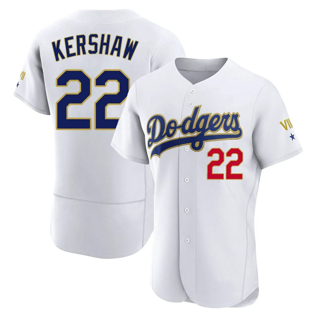 Los Angeles Dodgers #22 Clayton Kershaw Player Gold White MIKSHPS 2026 Collection Stadium Limited Elite Stitched Jerseys