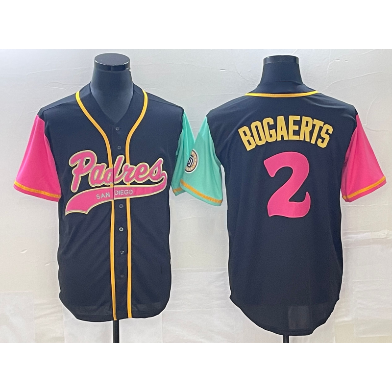 San Diego Padres #2 Xander Bogaerts Brack MIKSHPS NEW 2023 City Connect Cool Base Stitched Jersey 2