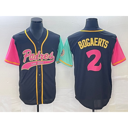 San Diego Padres #2 Xander Bogaerts Brack MIKSHPS NEW 2023 City Connect Cool Base Stitched Jersey 2